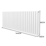 Radiateur à Colonne Ovale & Robinet Thermostatique Chromé - 600mm x 1440mm – Blanc