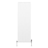 Radiateur à Colonne Ovale & Robinet Thermostatique Chromé - 1800mm x 600mm – Blanc