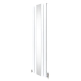 Radiateur Plat avec Miroir & Valves - 1800mm x 425mm – Blanc