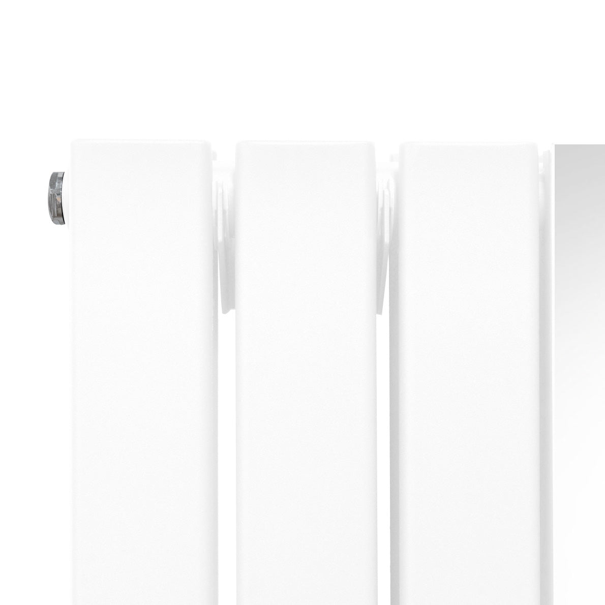 Radiateur Plat avec Miroir & Valves - 1800mm x 565mm – Blanc