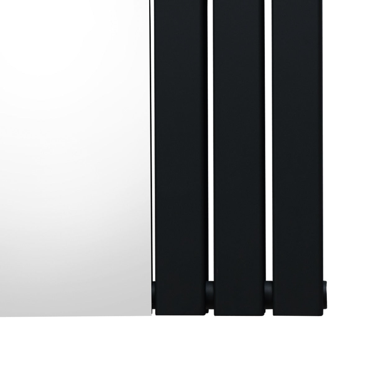 Radiateur Plat avec Miroir - 1800mm x 425mm – Noir