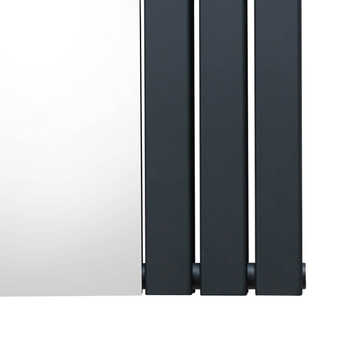 Radiateur Plat avec Miroir - 1800mm x 565mm – Gris Anthracite