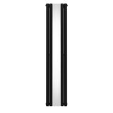 Radiateur à Colonne Ovale avec Miroir - 1800mm x 380mm – Noir