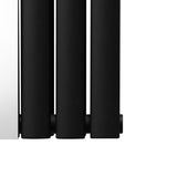 Radiateur à Colonne Ovale avec Miroir - 1800mm x 380mm – Noir