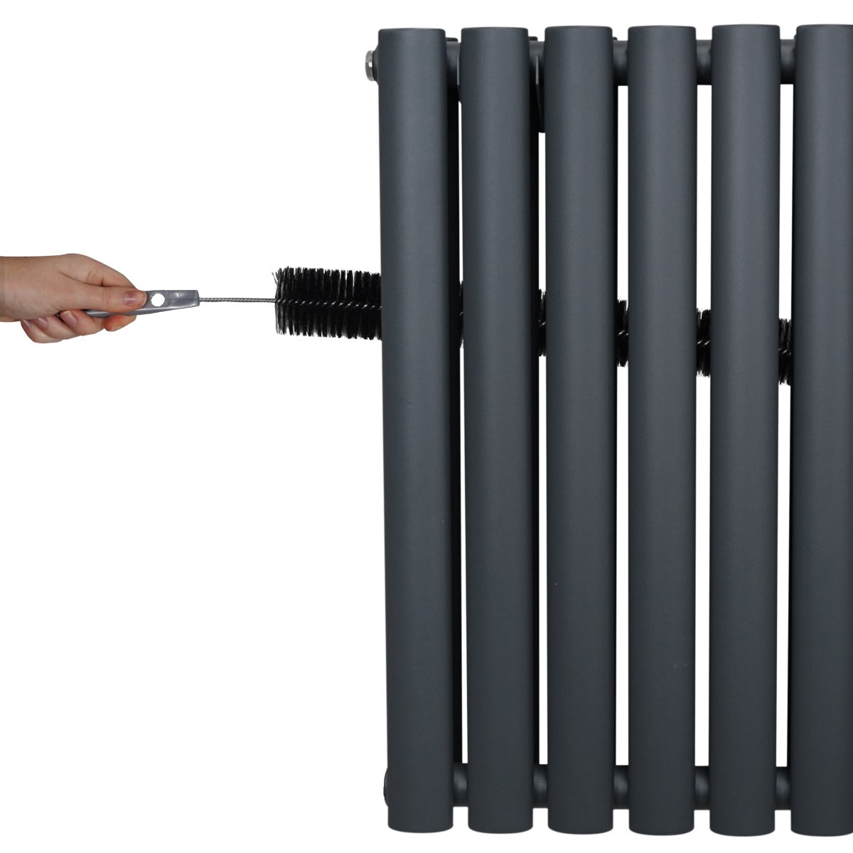 Radiateur à Colonne Ovale - 600mm x 780mm – Gris Anthracite