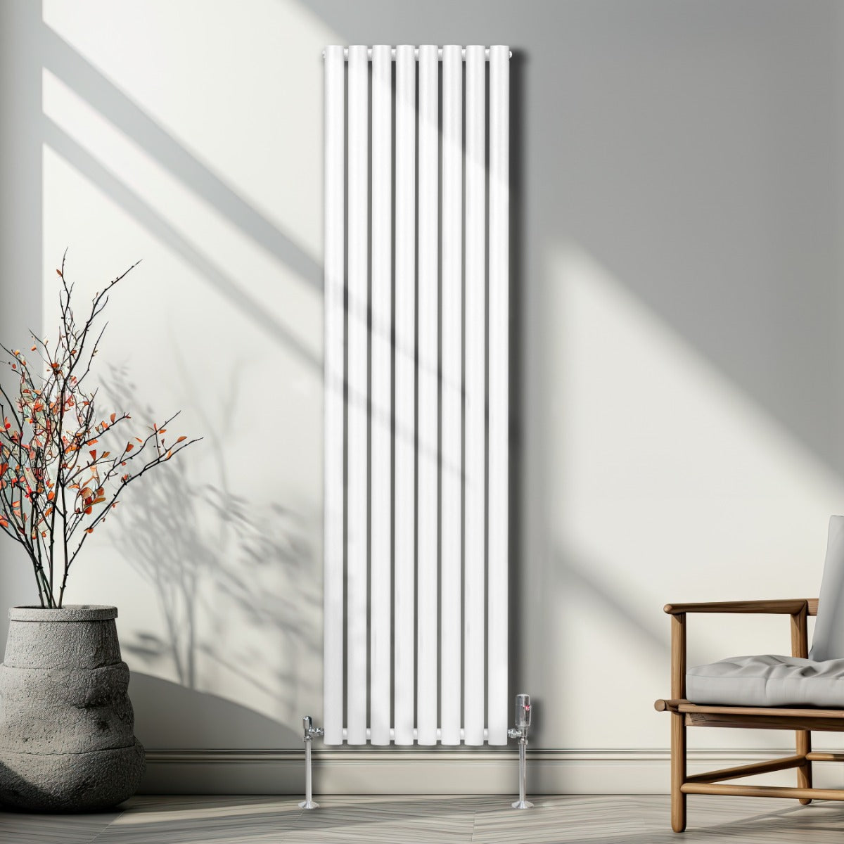 Radiateur à Colonne Ovale - 1800mm x 480mm – Blanc