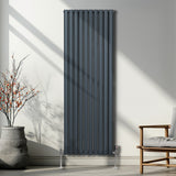 Radiateur à Colonne Ovale - 1800mm x 600mm – Gris Anthracite