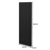 Radiateur à Colonne Ovale - 1800mm x 600mm – Noir