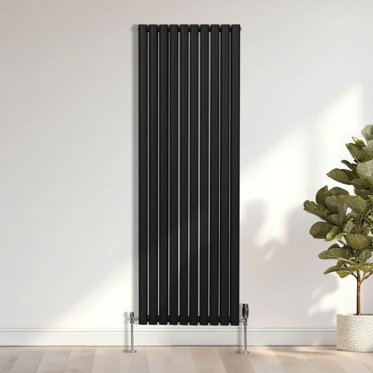 Radiateur à Colonne Ovale - 1800mm x 600mm – Noir