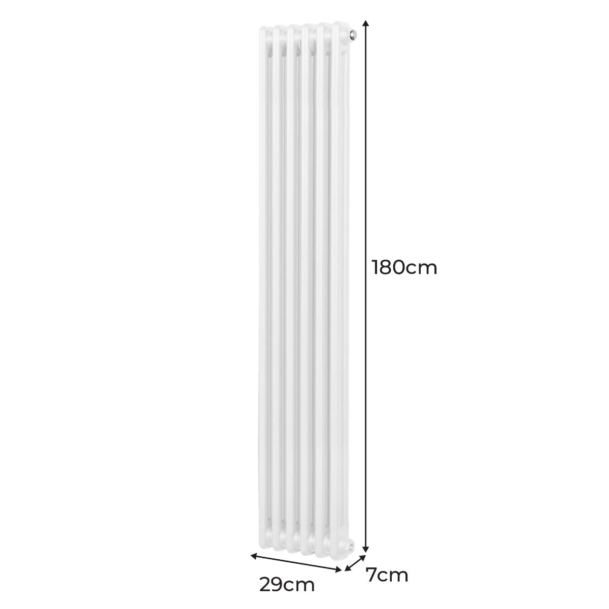 Radiateur Traditionnel à Double Colonne – 1800 x 292 mm – Blanc