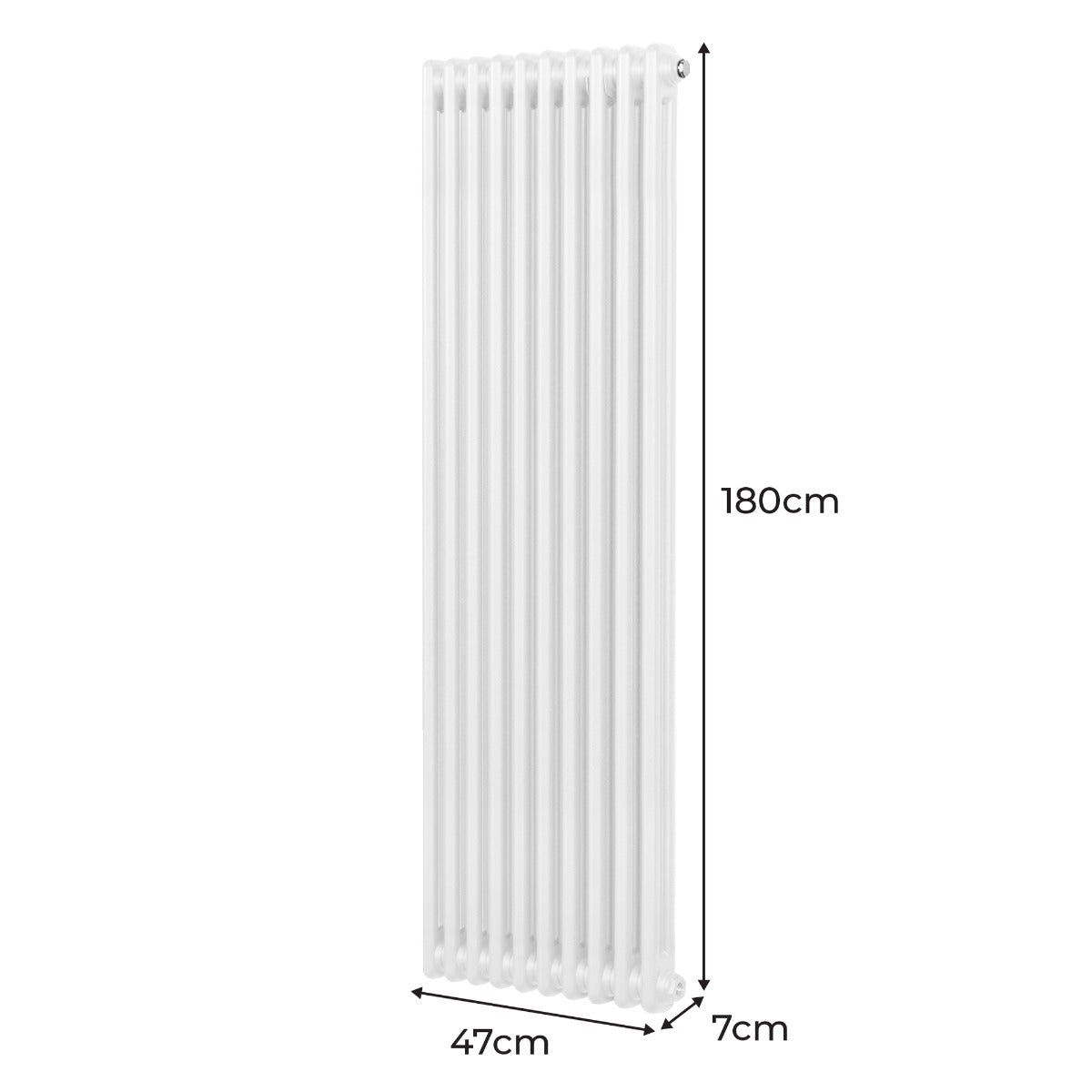 Radiateur Traditionnel à Double Colonne – 1800 x 472 mm – Blanc