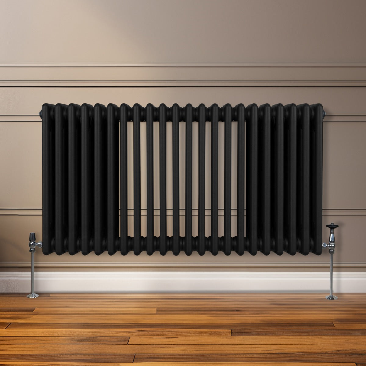 Radiateur Traditionnel à Triple Colonne – 600 x 1012 mm – Noir