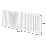 Radiateur Traditionnel à Triple Colonne – 600 x 1462 mm – Blanc