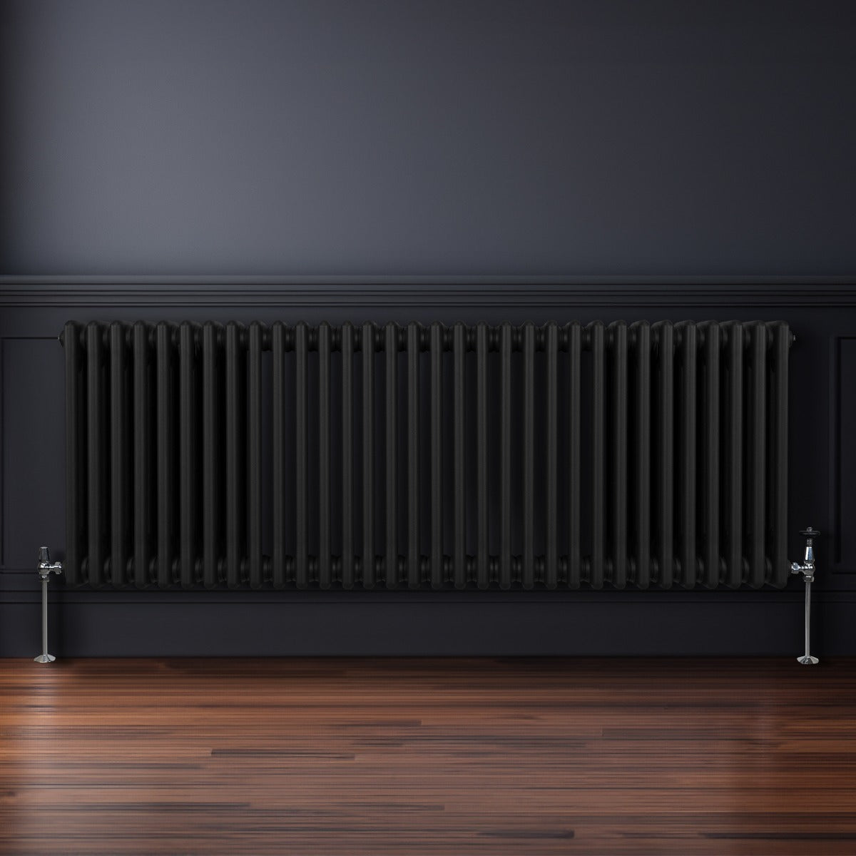 Radiateur Traditionnel à Triple Colonne – 600 x 1462 mm – Noir