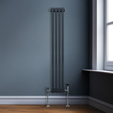 Radiateur Traditionnel à Triple Colonne – 1500 x 202 mm – Gris Anthracite