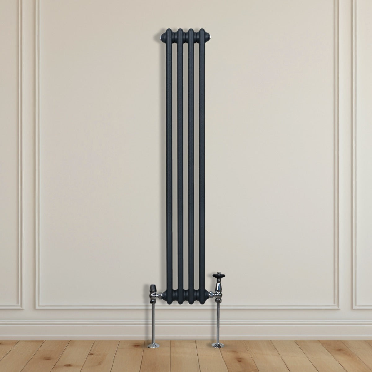 Radiateur Traditionnel à Triple Colonne – 1500 x 202 mm – Gris Anthracite