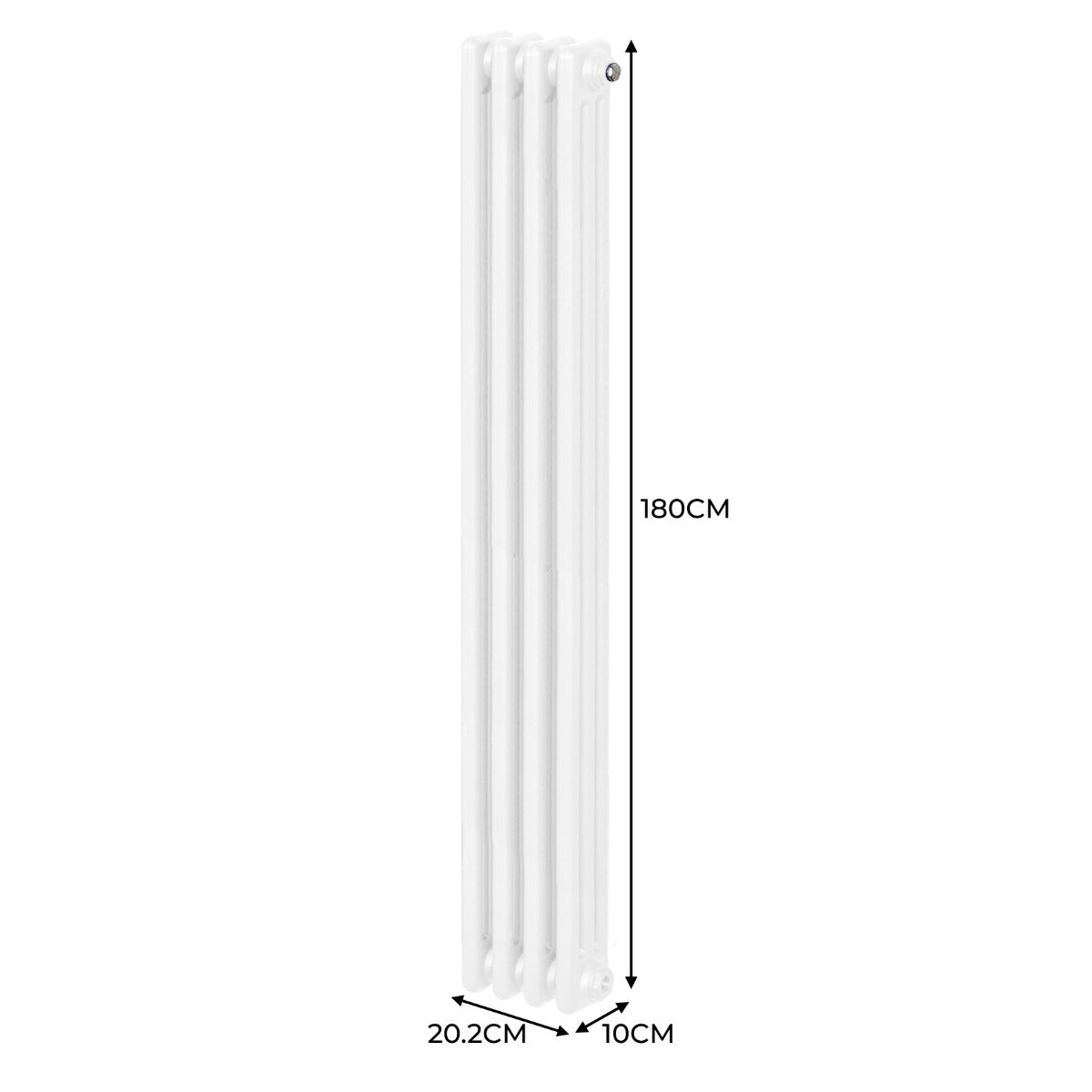 Radiateur Traditionnel à Triple Colonne – 1800 x 202 mm – Blanc