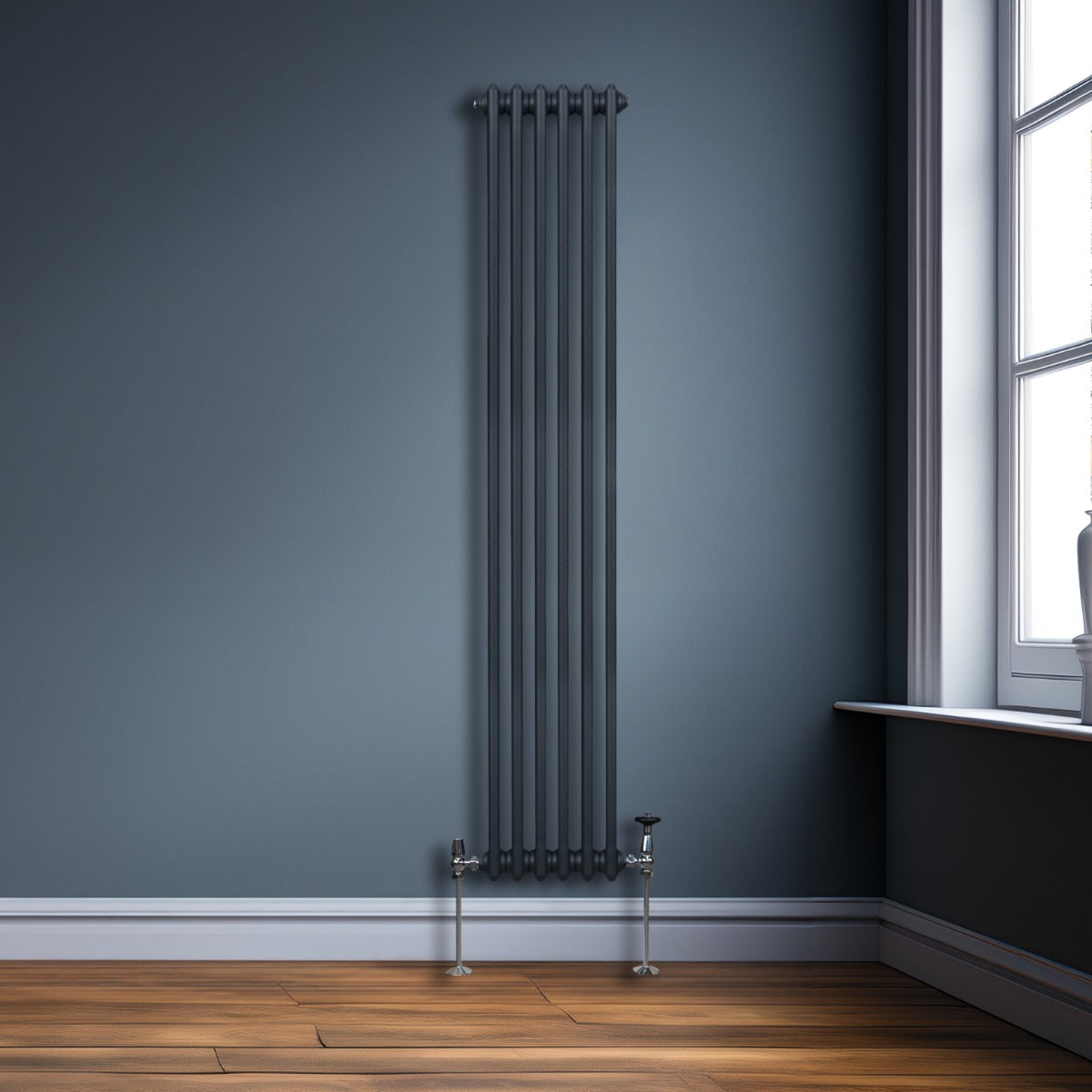 Radiateur Traditionnel à Triple Colonne – 1800 x 292 mm – Gris Anthracite