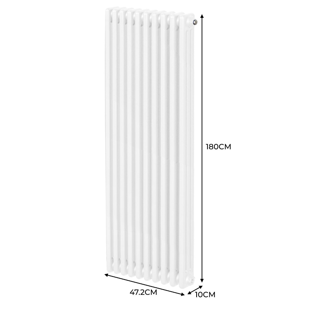 Radiateur Traditionnel à Triple Colonne – 1800 x 472 mm – Blanc