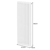 Radiateur Traditionnel à Triple Colonne – 1800 x 472 mm – Blanc