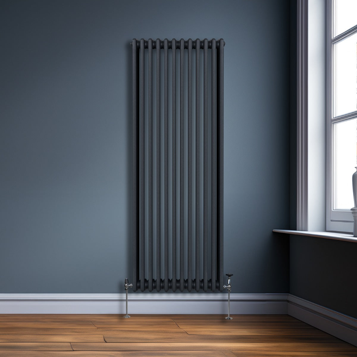 Radiateur Traditionnel à Triple Colonne – 1800 x 562 mm – Gris Anthracite