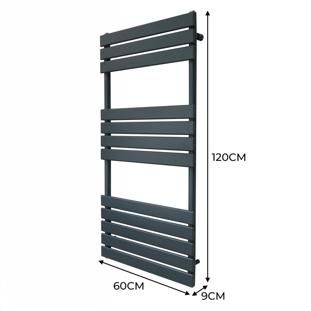 Radiateur Sèche-Serviettes à Panneau Plat – 1200mm x 600mm – Gris Anthracite