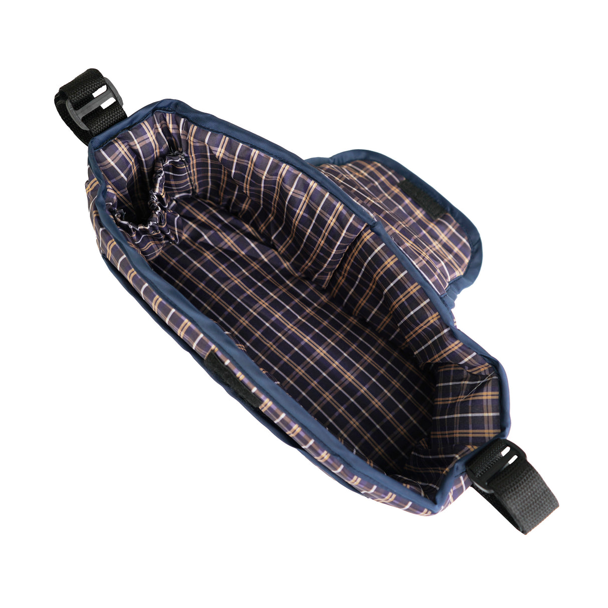 Sac Caddy pour Poussette pour Animaux de Compagnie Tartan Bleu