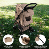 Sac Caddy pour Poussette pour Animaux de Compagnie Beige