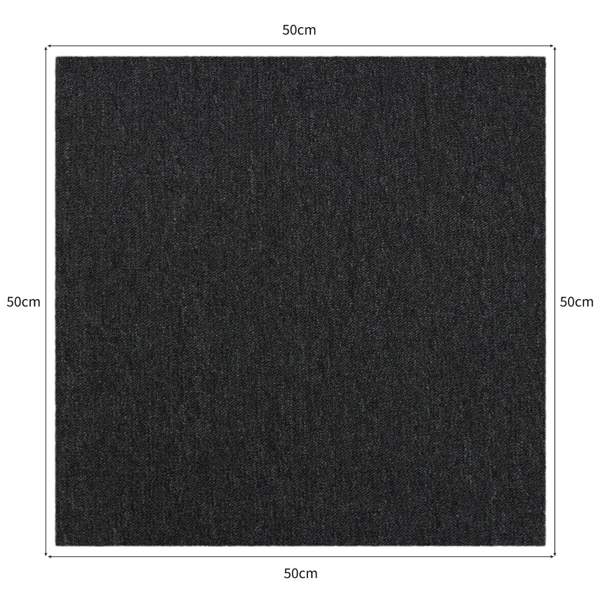 40 x Dalles de Moquette Charbon Noir 10m²