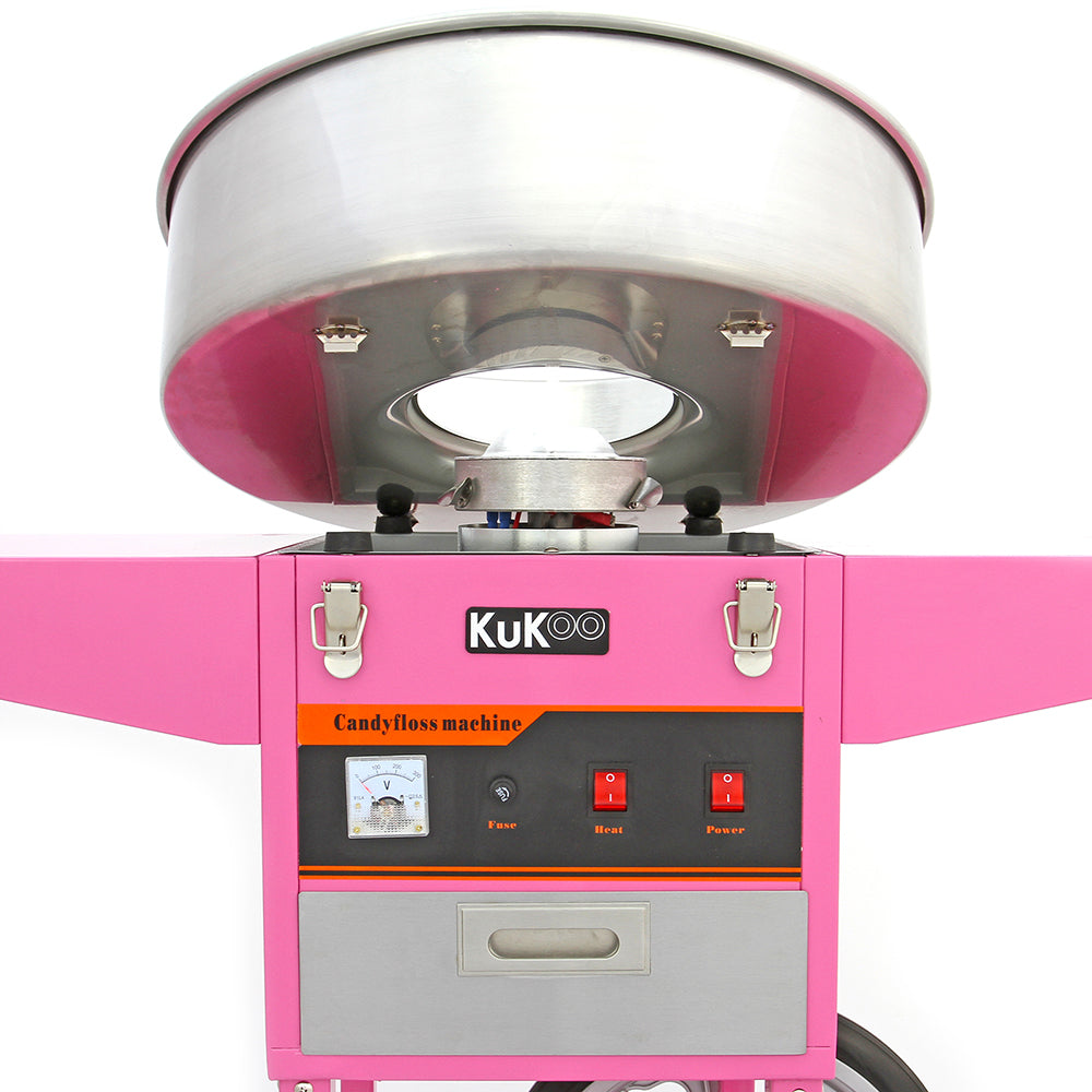 KuKoo Machine à Pop-Corn de 226g & Machine à Barbe à Papa avec Chariots