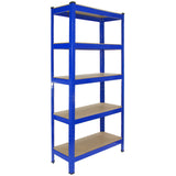 8 x Monster Racking T-Rax Rayonnage Étagère Robuste, Bleu, 75cm L, 30cm P