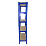 4 x Monster Racking T-Rax Rayonnage Étagère Robuste, Bleu, 75cm L, 30cm P