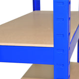 3 x Monster Racking T-Rax Rayonnage Étagère Robuster, Bleu, 75cm L, 30cm P