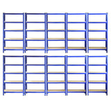 10 x Monster Racking T-Rax Rayonnage Étagère Robuste, Bleu, 75cm L, 30cm P