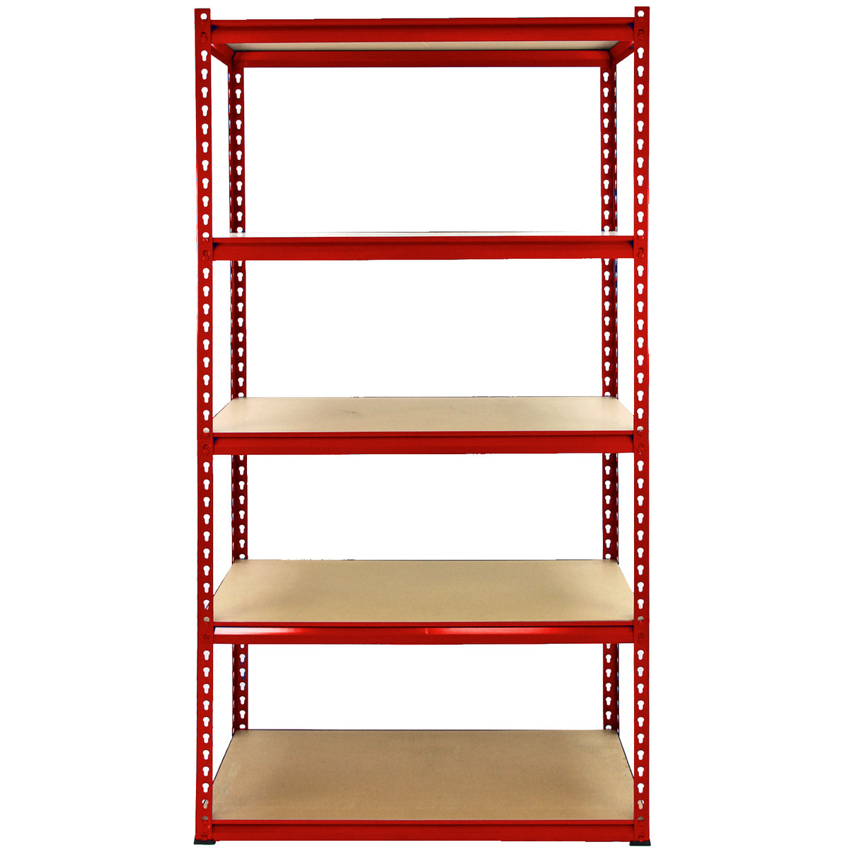 Monster Racking 1 Rayonnage d'Angle Z-Rax Rouge et 4 Rayonnages Z-Rax Rouges en Acier Sans Boulons 90cm x 45cm x 183cm