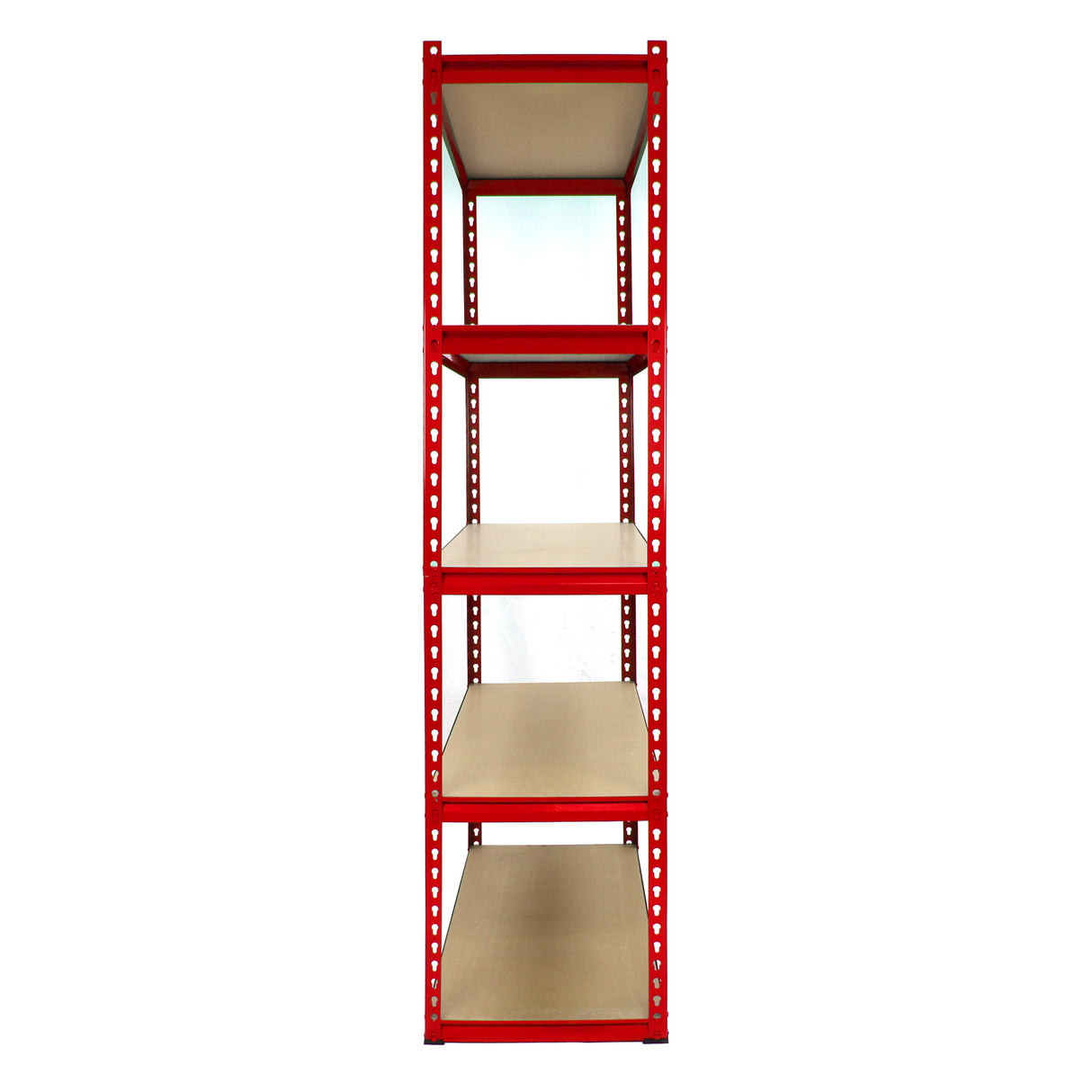 Monster Racking 1 Rayonnage d'Angle Z-Rax Rouge et 4 Rayonnages Z-Rax Rouges en Acier Sans Boulons 90cm x 45cm x 183cm