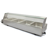 KuKoo Vitrine Bain Marie Professionnel à 4 Bacs