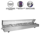 KuKoo Vitrine Bain Marie Professionnel à 5 Bacs