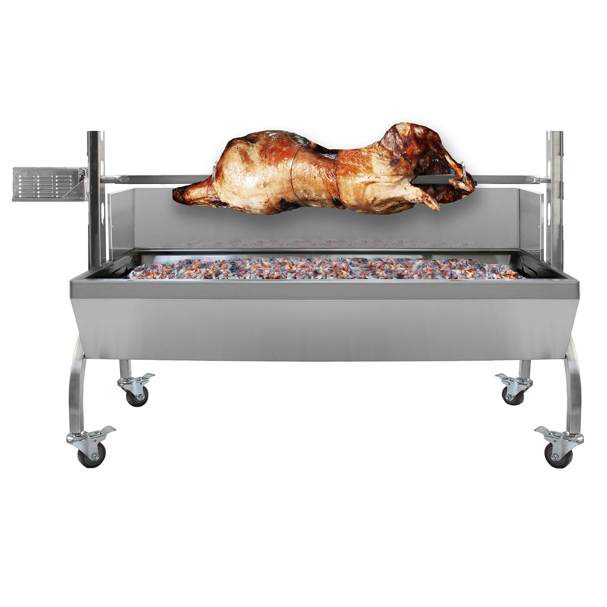 KuKoo Rôtissoire INOX pour 90kg de Viandes avec Grill de Rôtissage