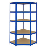 Monster Racking - Rayonnage d'Angle T-Rax en Acier Sans Boulons Bleu 90cm x 45cm x 180cm