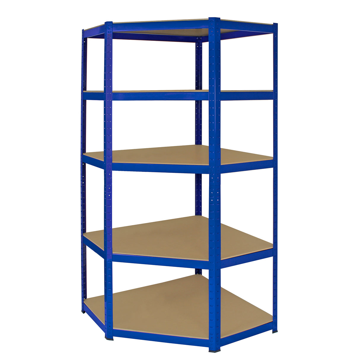 Monster Racking - Rayonnage d'Angle T-Rax en Acier Sans Boulons Bleu 90cm x 45cm x 180cm