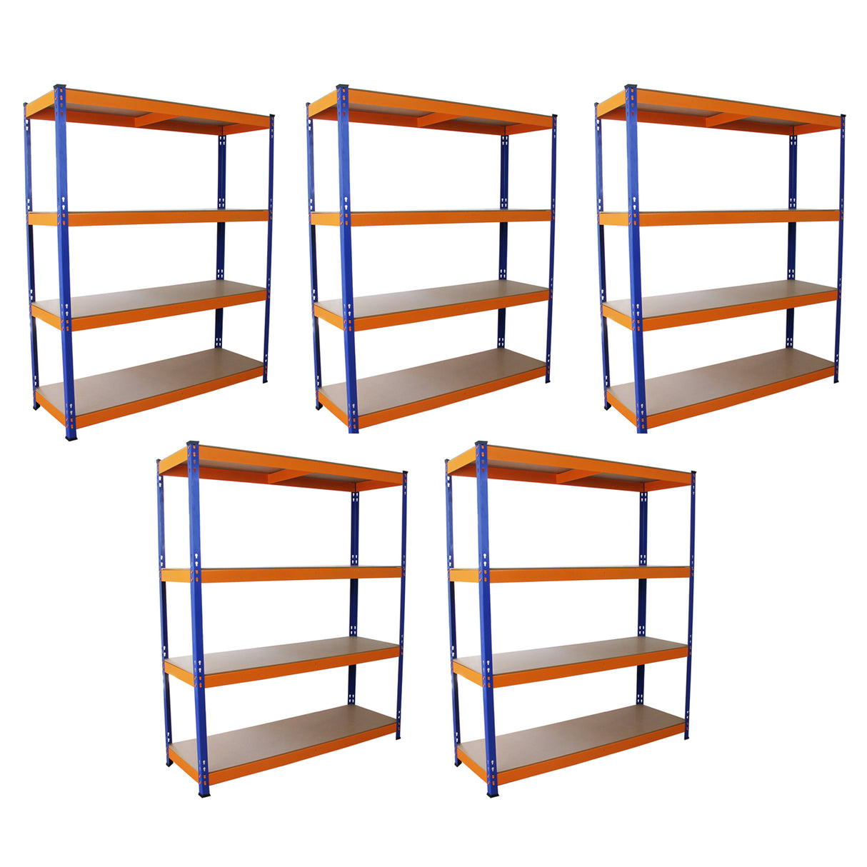 Monster Racking Lot de 5 Rayonnages sans Boulons en Acier S-Rax