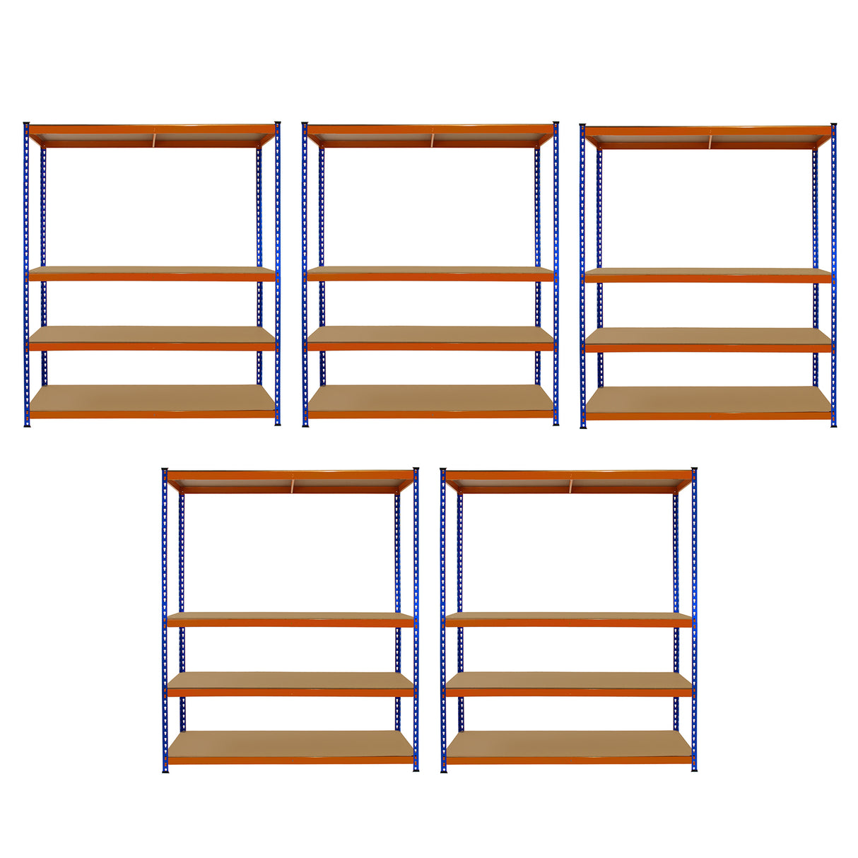 Monster Racking Lot de 5 Rayonnages sans Boulons en Acier S-Rax