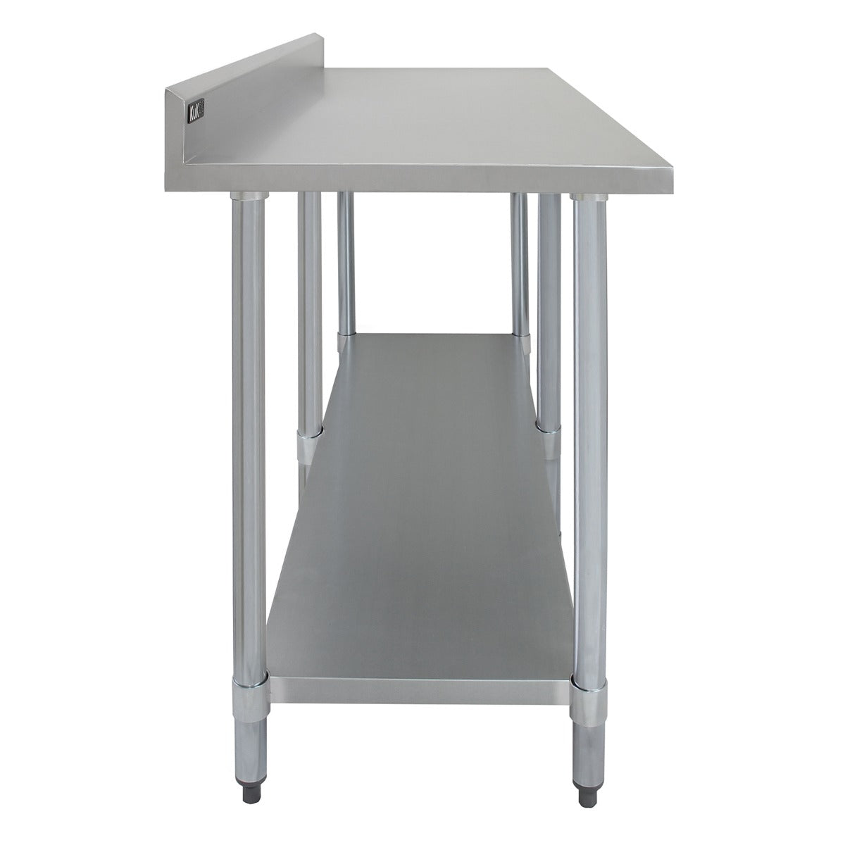 Table de Travail pour Cuisine en Inox - 210 cm