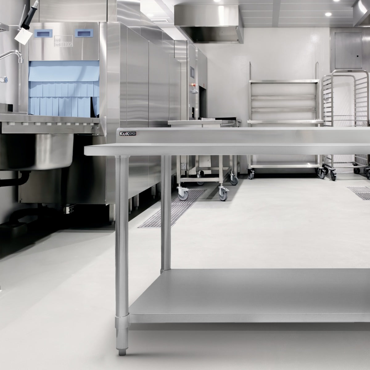 Table de Travail pour Cuisine en Inox - 120 cm