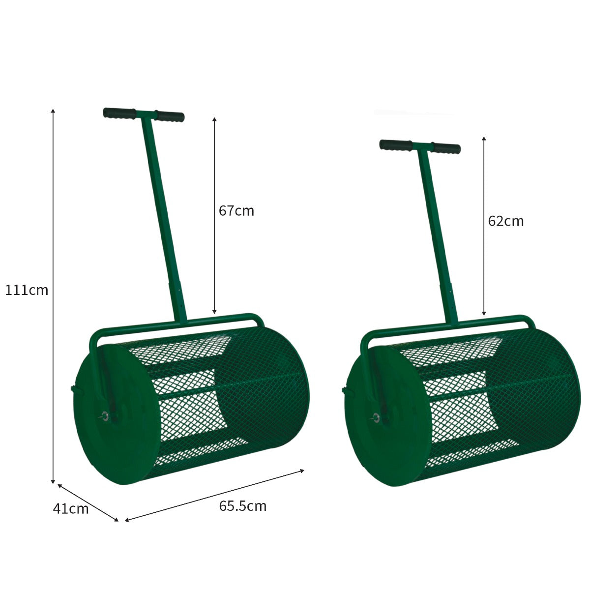 Rouleau Epandeur à Compost 80 L – Vert