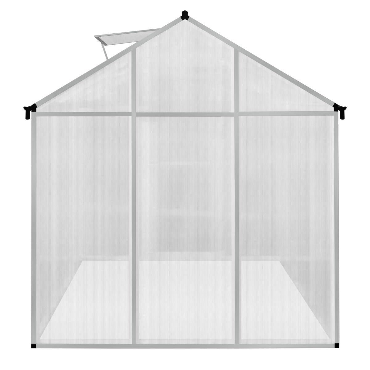 Serre de Jardin en Polycarbonate Grise - 180 x 180 cm