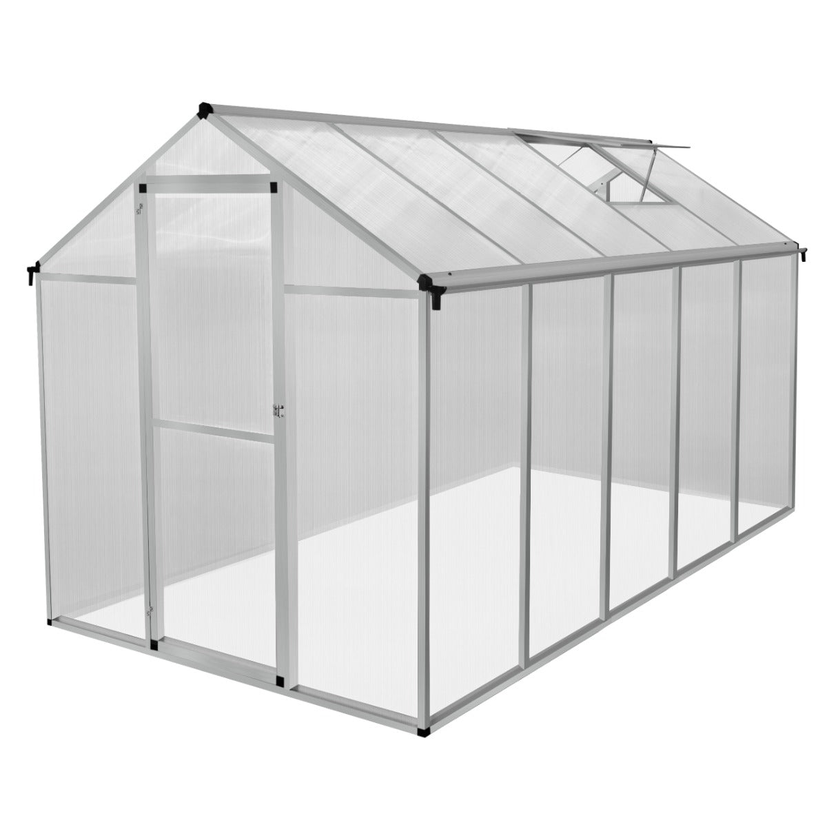 Serre de Jardin en Polycarbonate Grise - 186 x 320 cm