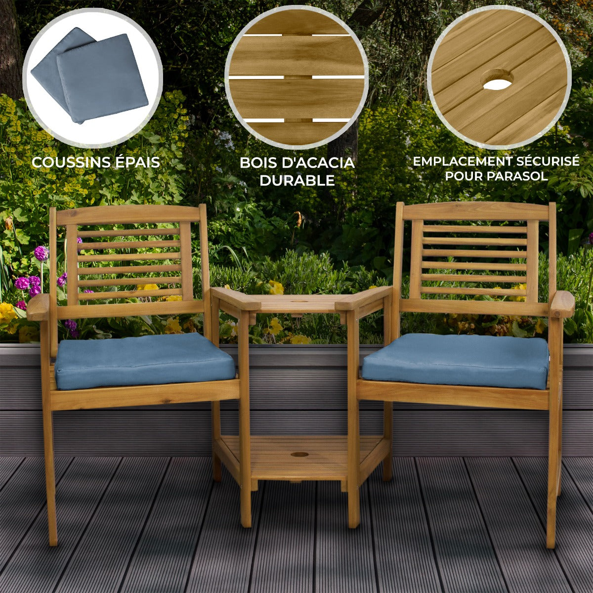 Banc Adirondack pour 2 Personnes