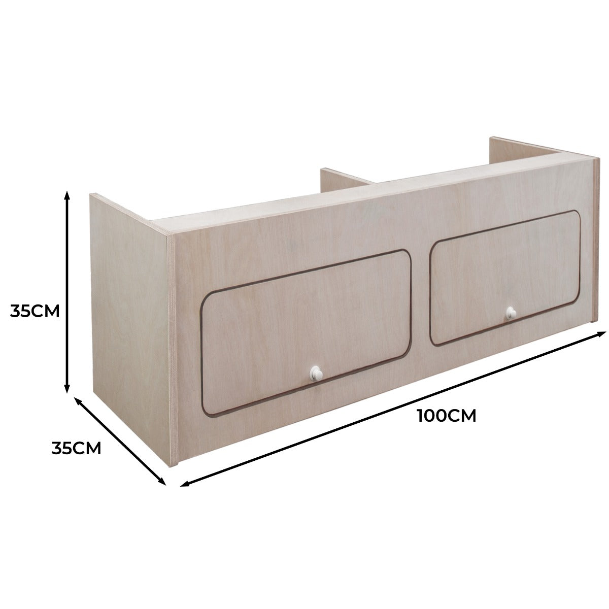 Armoire de Rangement MDF pour Camping-Car  – 100cm x 35cm x 35cm